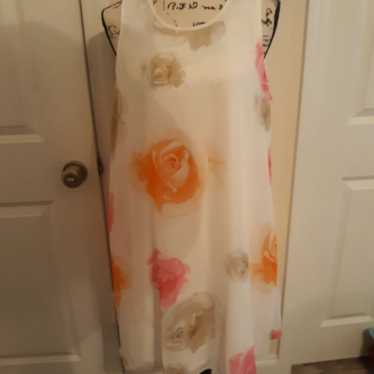 Nwot Calvin Klein Floral A-Line Dress size 14.