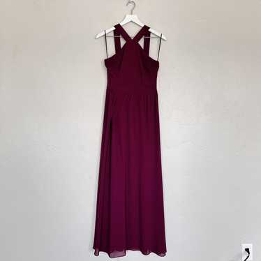 Lulus Air of Romance Burgundy Maxi Dress Large