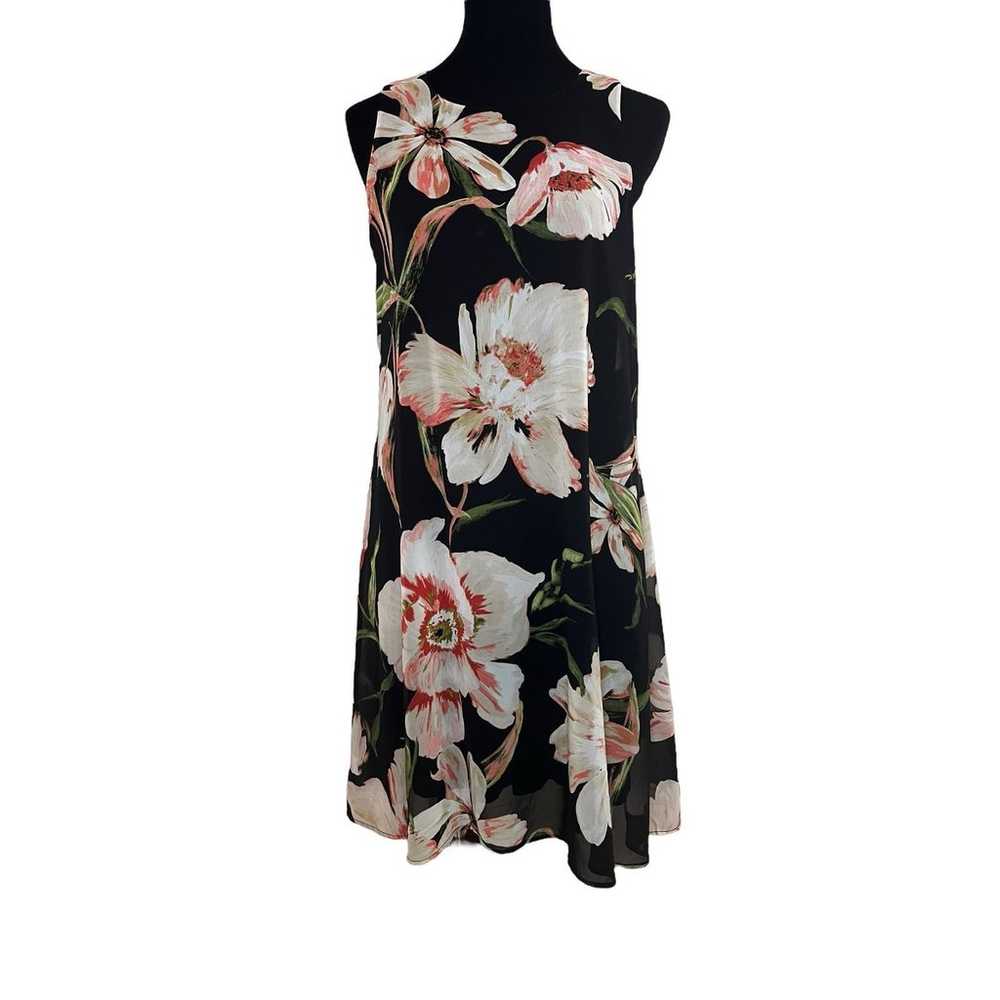 Karen Kane Black Floral A Line Dress Sleeveless S… - image 11