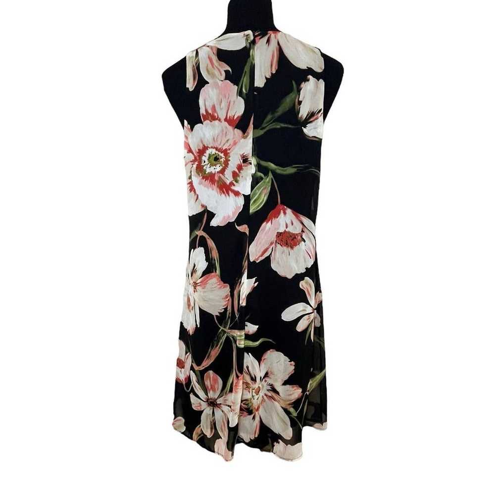 Karen Kane Black Floral A Line Dress Sleeveless S… - image 3