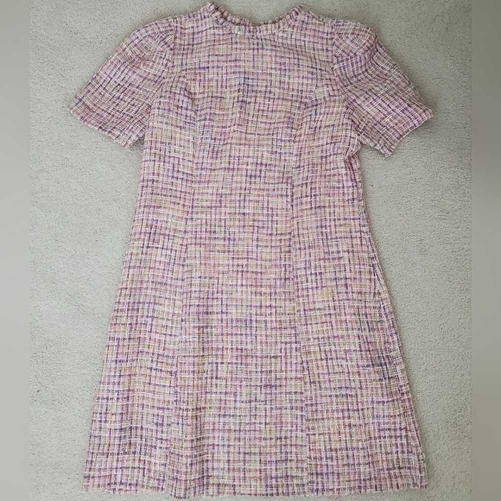 Nanette Lepore Pink Boucle Mini Sheath Dress sz14 - image 2