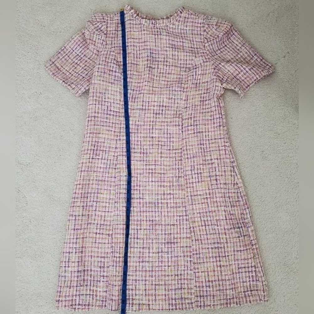 Nanette Lepore Pink Boucle Mini Sheath Dress sz14 - image 6