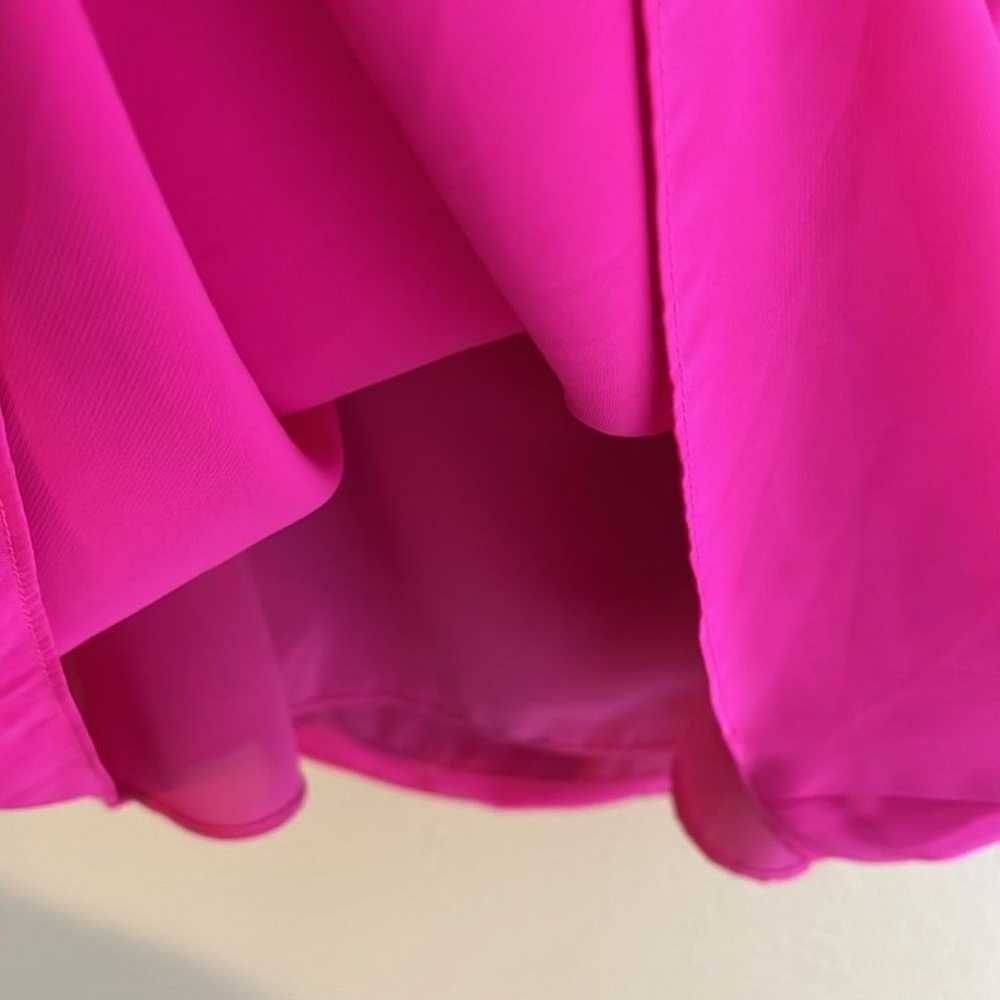 Amanda Uprichard One Shoulder Fuchsia Pink Ruffle… - image 6