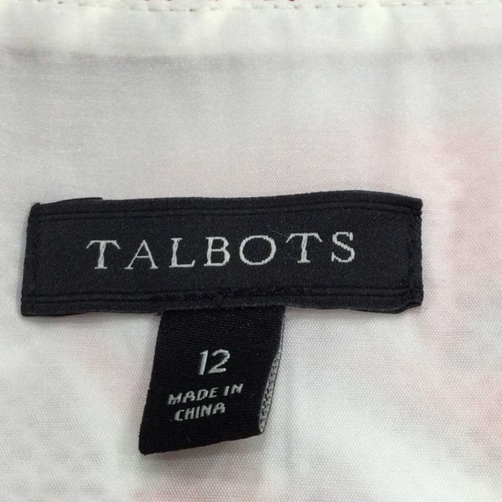 Talbots Lined White Multi-color Floral Sleeveless… - image 6