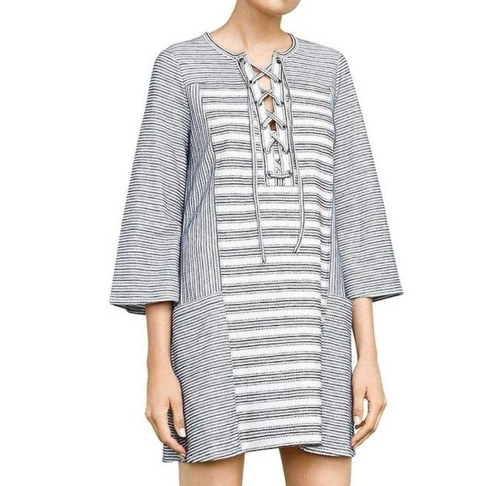 BCBGMaxAzria Lani Stripe Pocket Tunic, Blue, Size… - image 1