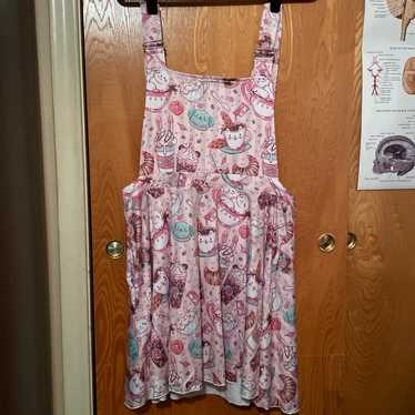 Pink Cat Cupcake Skirtall Dress XL Onesie Down Un… - image 1