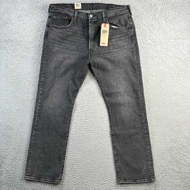 Levi's Authentic Faded Black Gray Denim Straight … - image 1