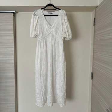 Zara Cotton Lace Long Dress