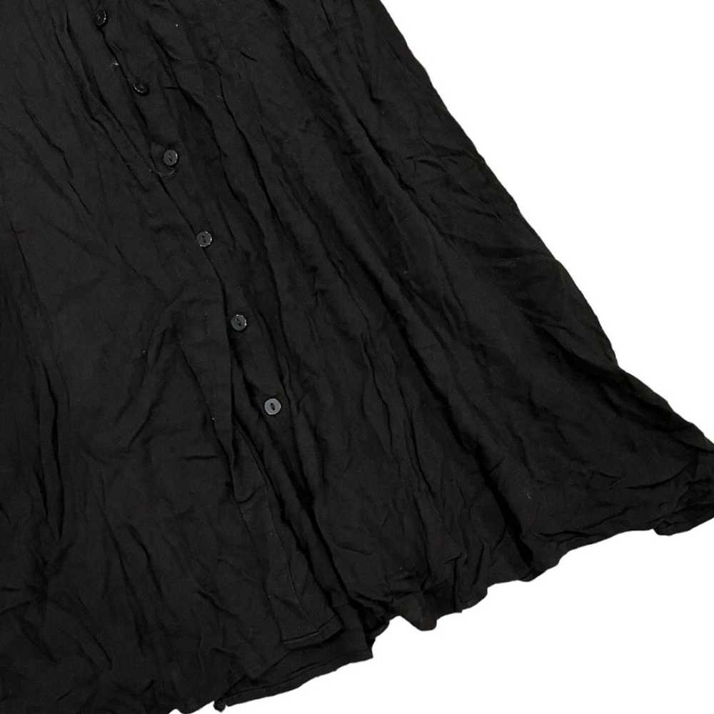 Monkl Black Mini Button Down Viscose Dress XL - image 2