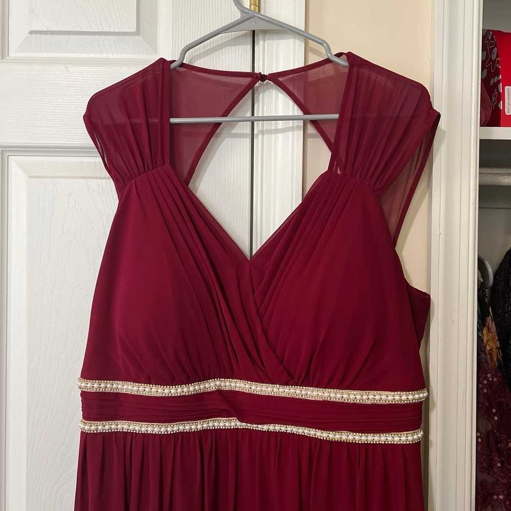 Formal Burgundy bridesmaid dress - image 2