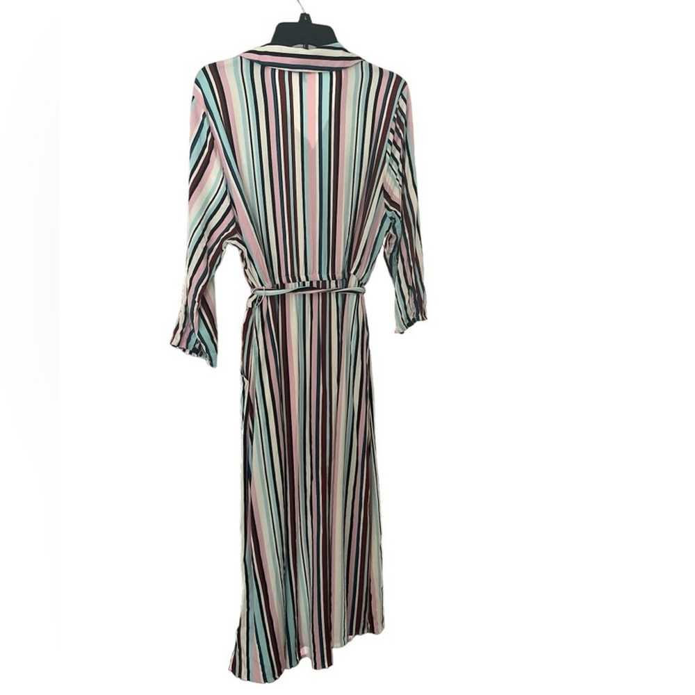 Torrid Midi Stretch Challis Button Striped Dress … - image 5