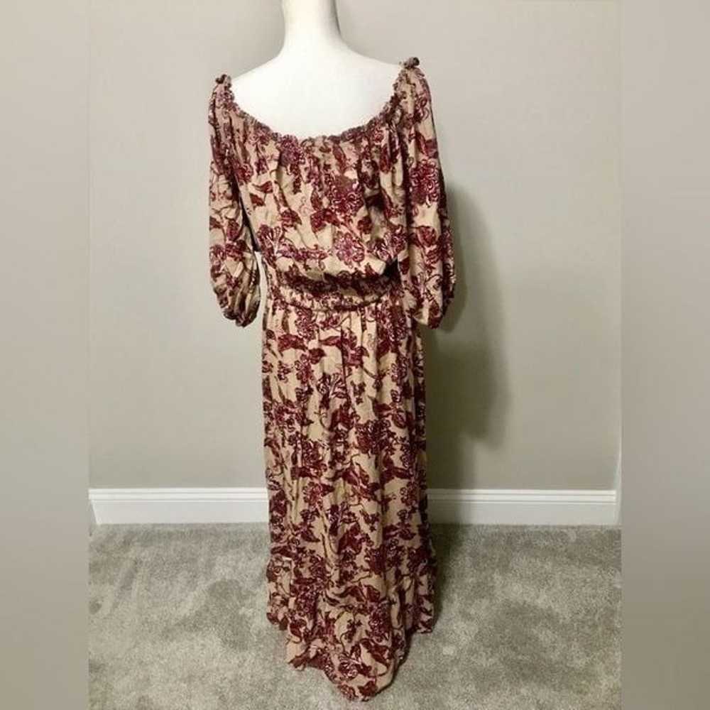 Boho off shoulder floral maxi - image 3