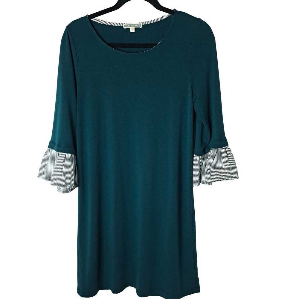 Anthropologie Pleione Womens Sz Small Green Ruffl… - image 2