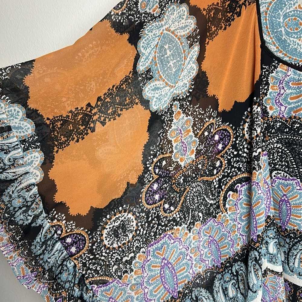 Free People Marla Dreams Orange Butterfly Cape Dr… - image 6