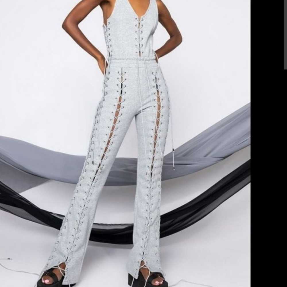 Akira lace up jumpsuit - image 1