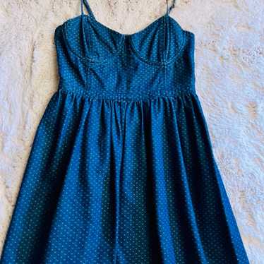 Free People denim polka dot dress