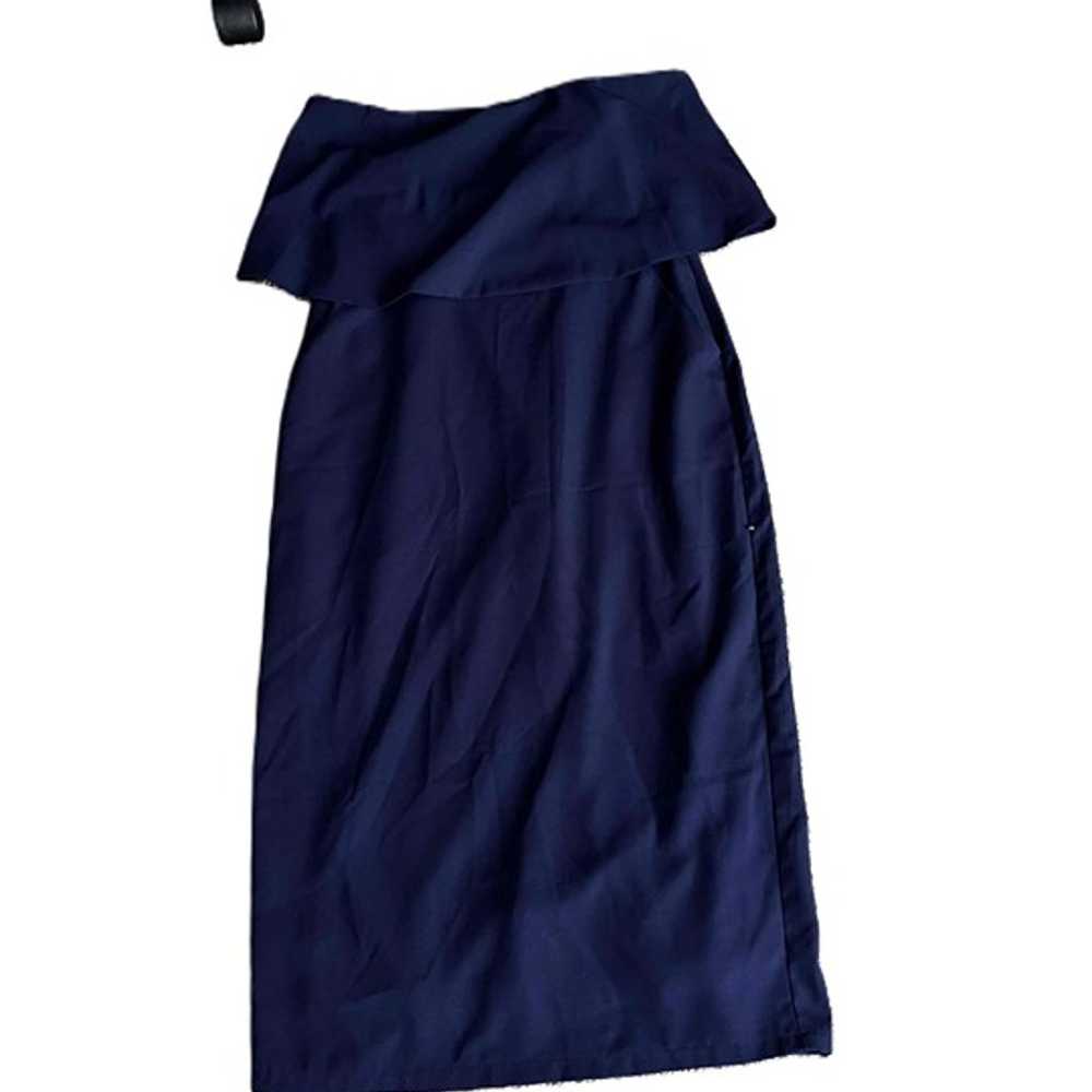 Lulus Navy Blue Off-Shoulder Knee-Length Dress Wo… - image 1