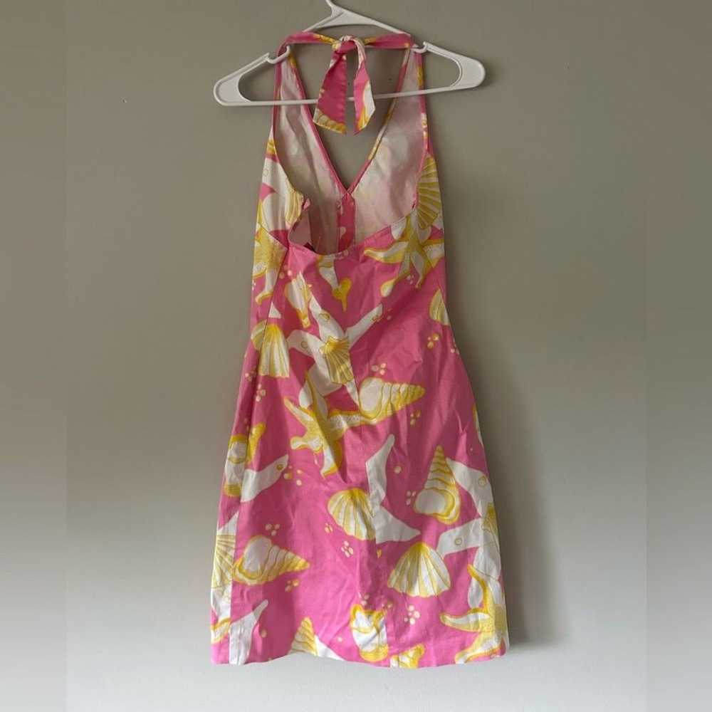 Tibi Pink Halter Floral Summer Tropical Print Dre… - image 6