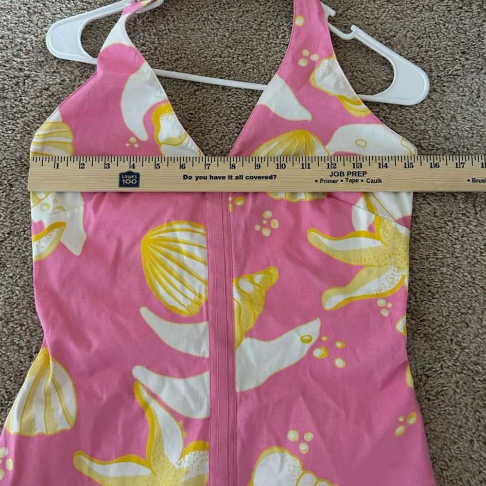 Tibi Pink Halter Floral Summer Tropical Print Dre… - image 8