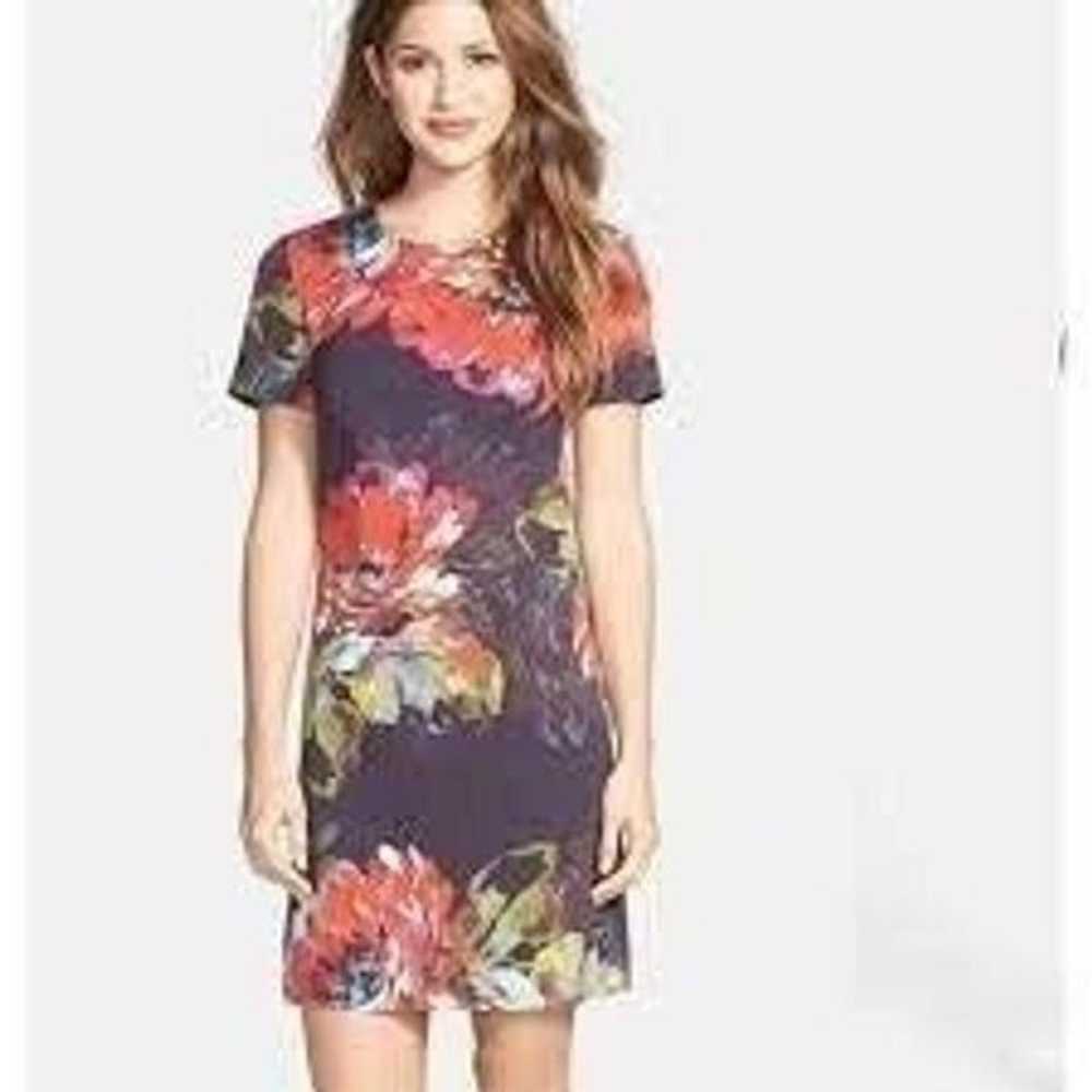 Trina Turk Natasha Flower Print Watercolor Dress 4 - image 1