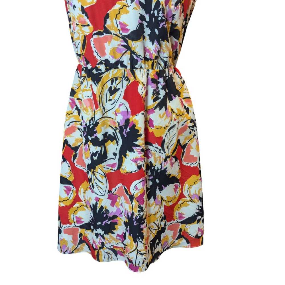 J.Crew sz 6 Bold Multi Color Floral Sleeveless Dr… - image 3