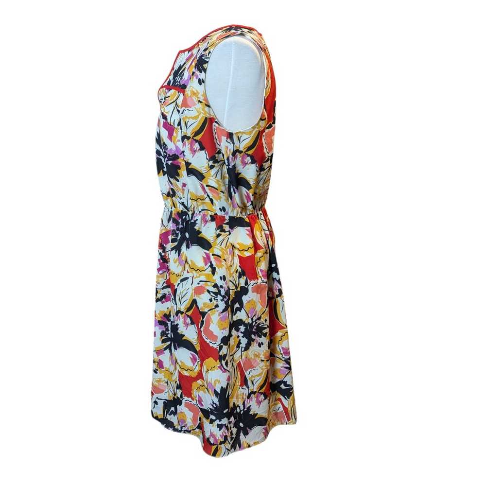 J.Crew sz 6 Bold Multi Color Floral Sleeveless Dr… - image 4