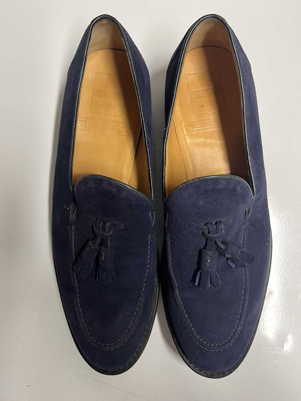 Okeeffe O'KEEFFE Leather Suede Tassel Loafer, Blu… - image 3