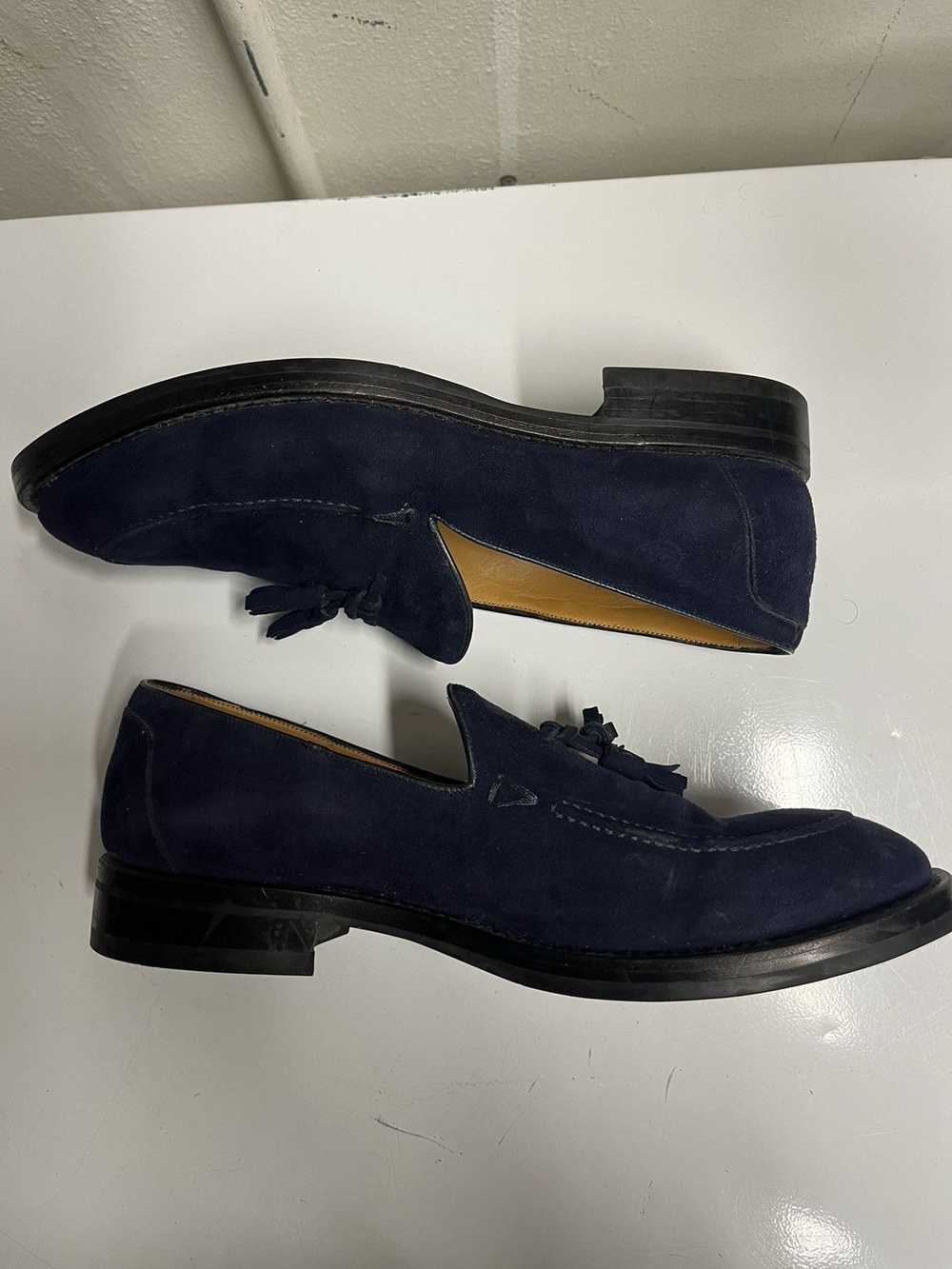 Okeeffe O'KEEFFE Leather Suede Tassel Loafer, Blu… - image 6