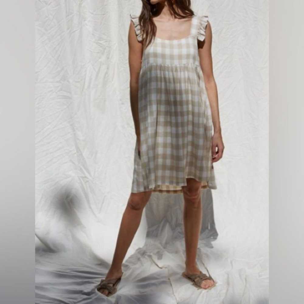 By Together Gingham Me More Dress Cream Neutral R… - image 1