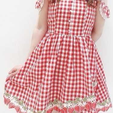 Liz Lisa gingham strawberry dress - image 1