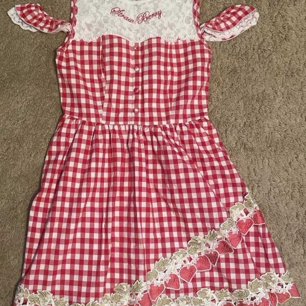 Liz Lisa gingham strawberry dress - image 2