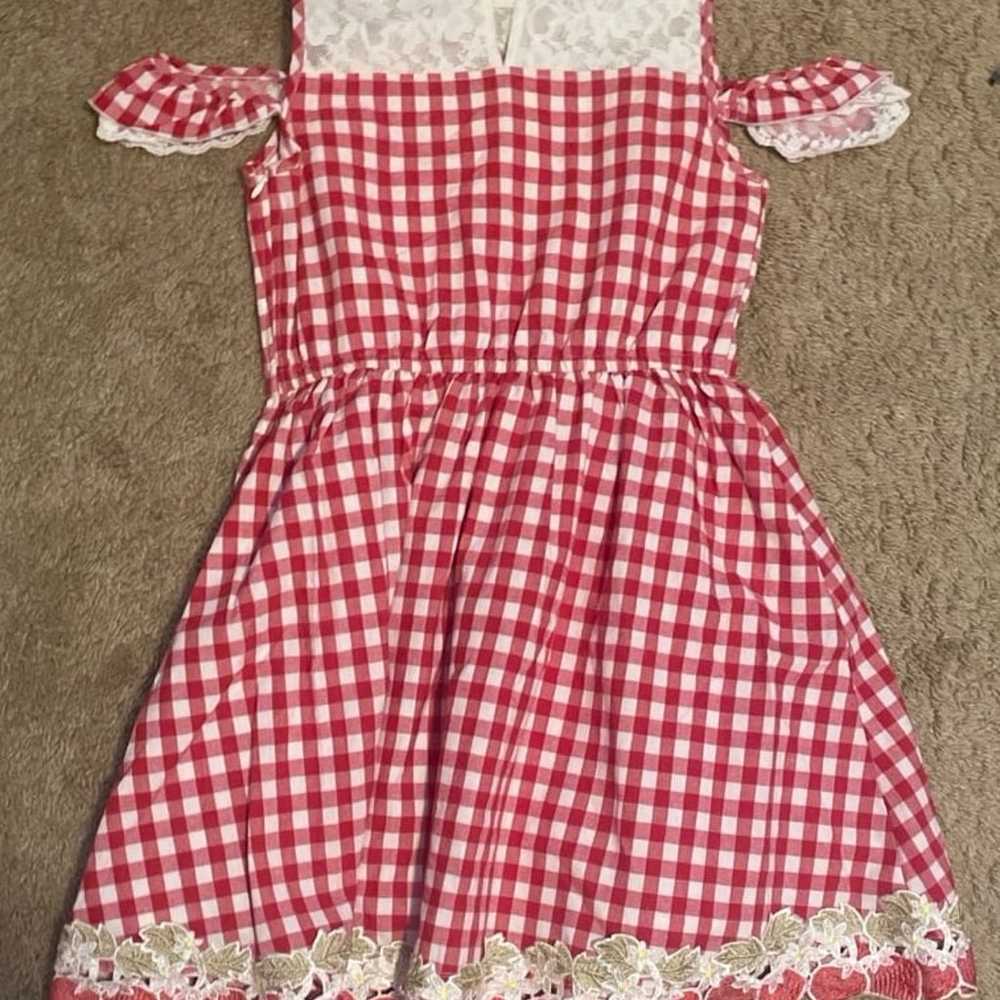 Liz Lisa gingham strawberry dress - image 3