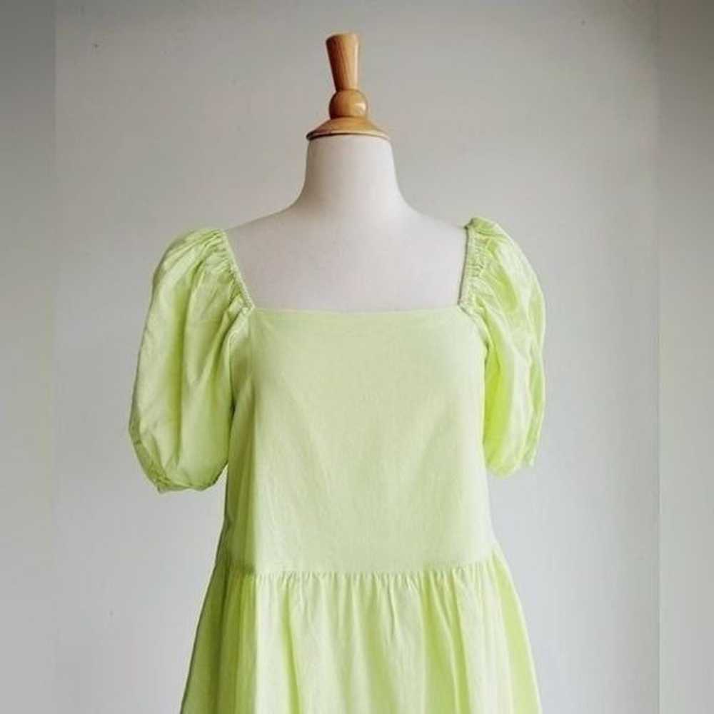 TALULAH | Neon Puff Sleeve Ruffle Mini Dress | M - image 2