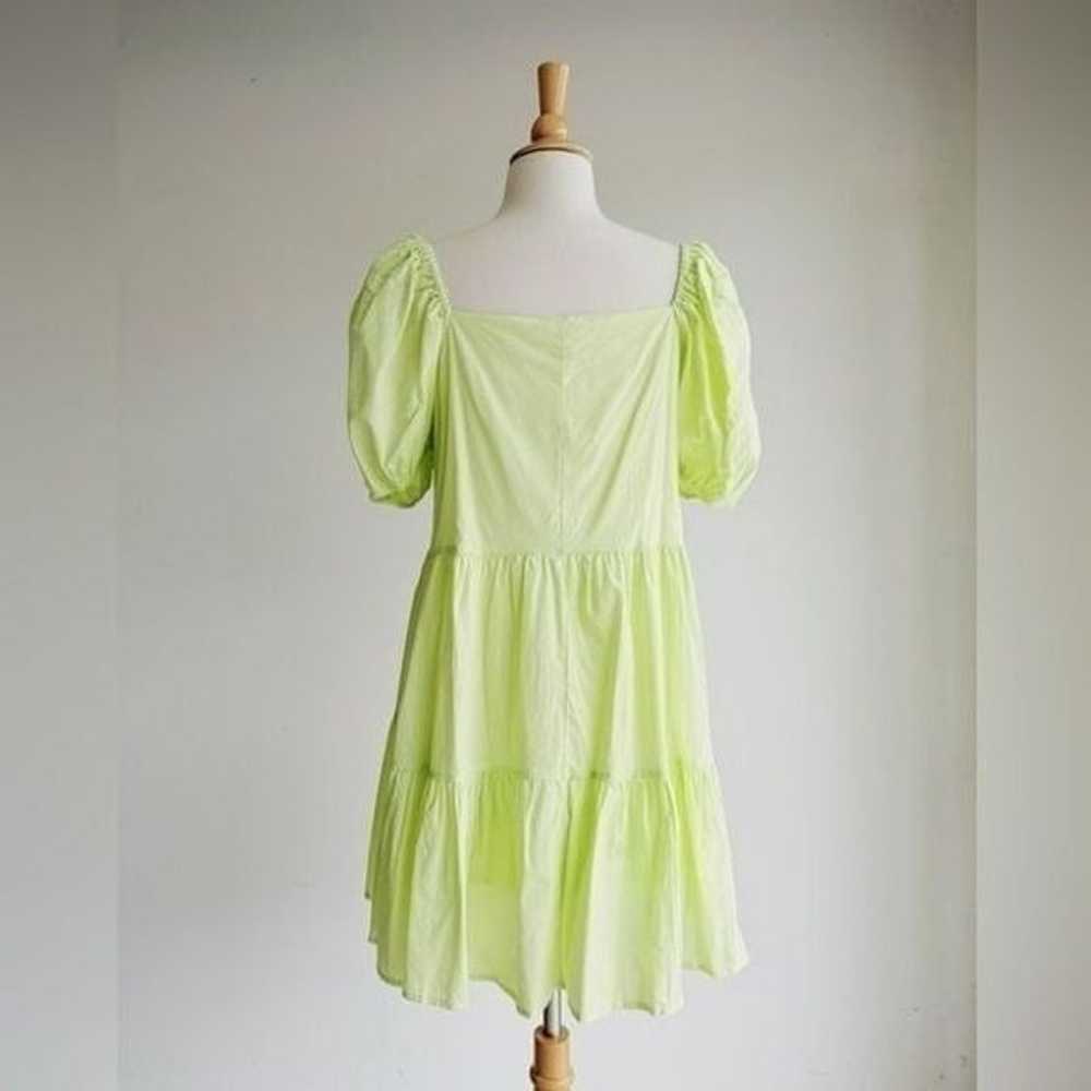 TALULAH | Neon Puff Sleeve Ruffle Mini Dress | M - image 4