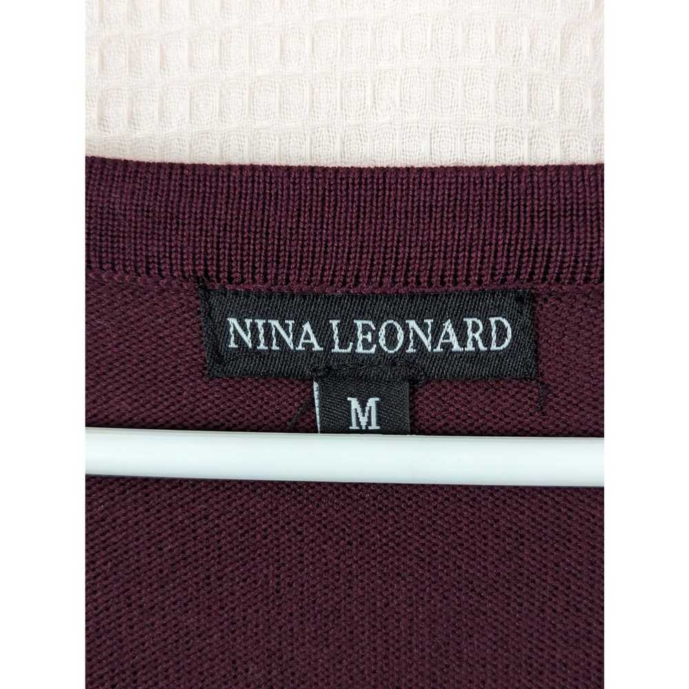 NWOT! NINA LEONARD! BURGUNDY MERLOT W/GRAY SWEATE… - image 5