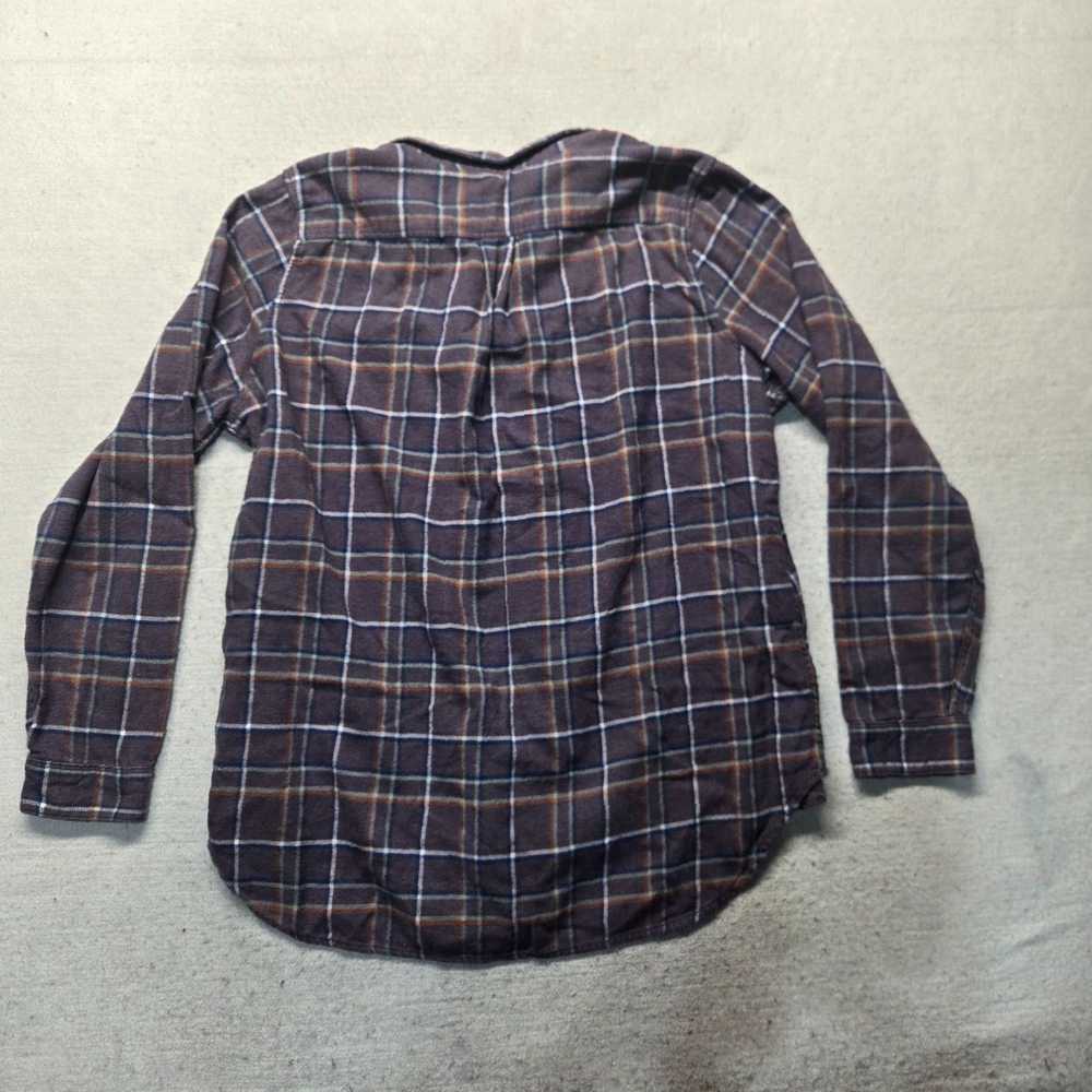 Vintage Authentic Brown Plaid Flannel Long Sleeve… - image 8