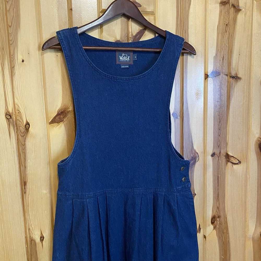 Woolrich Denim Dress M Pinafore With Side Seam Po… - image 2