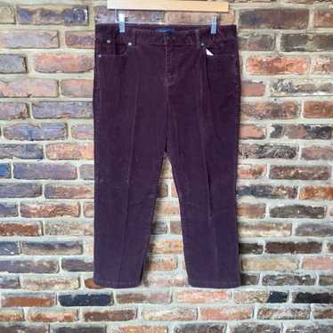 Other Talbots Burgundy Corduroy Heritage Slim Pant