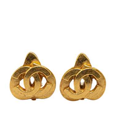 Gold Chanel Gold Plated Heart Earrings