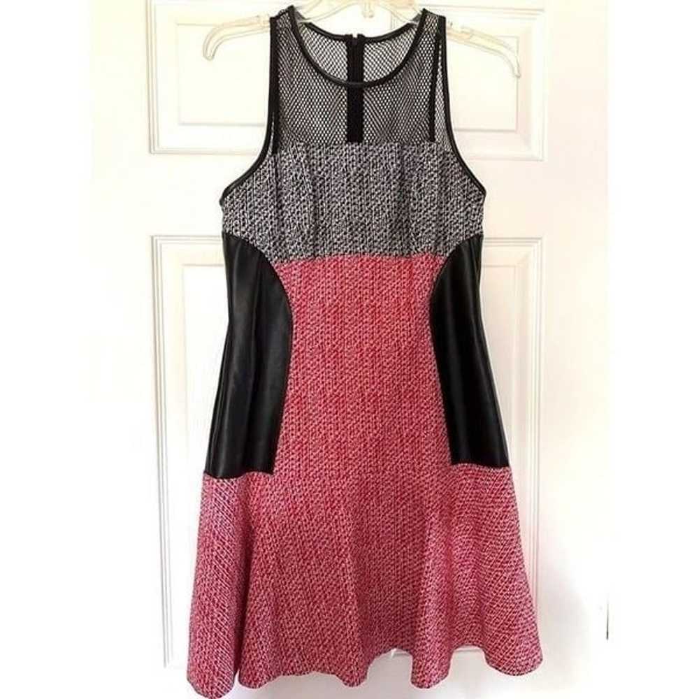 Sachin & Babi Short Dress Sleeveless Red Black Tw… - image 1