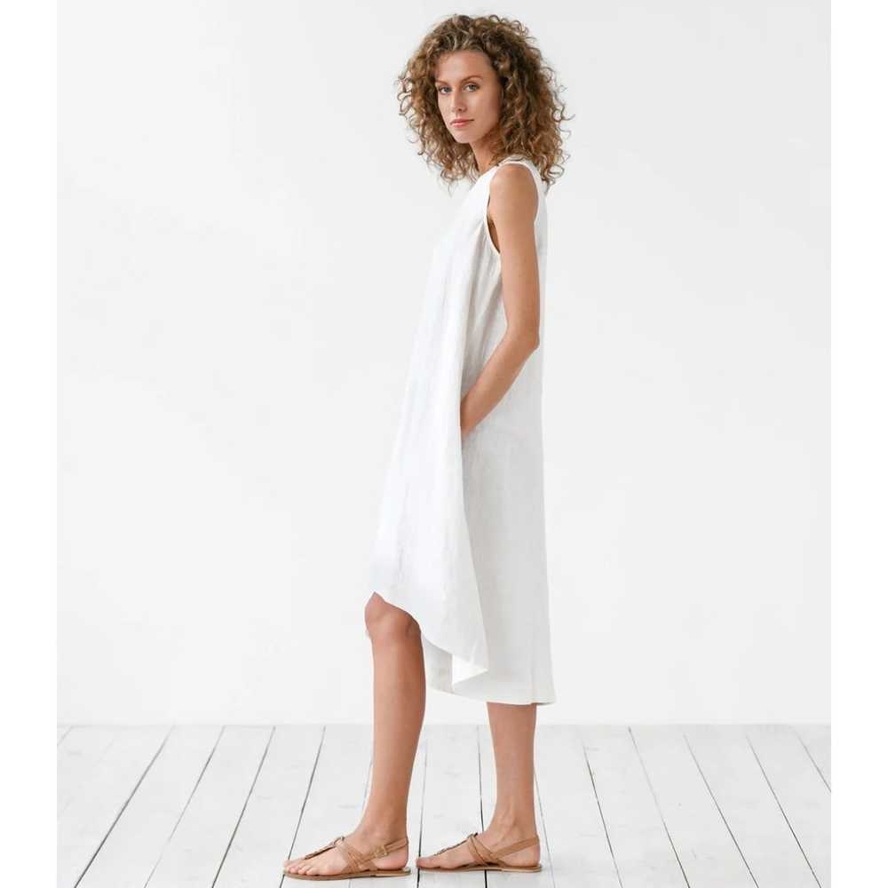 Magic Linen asymmetric hem dress - image 3