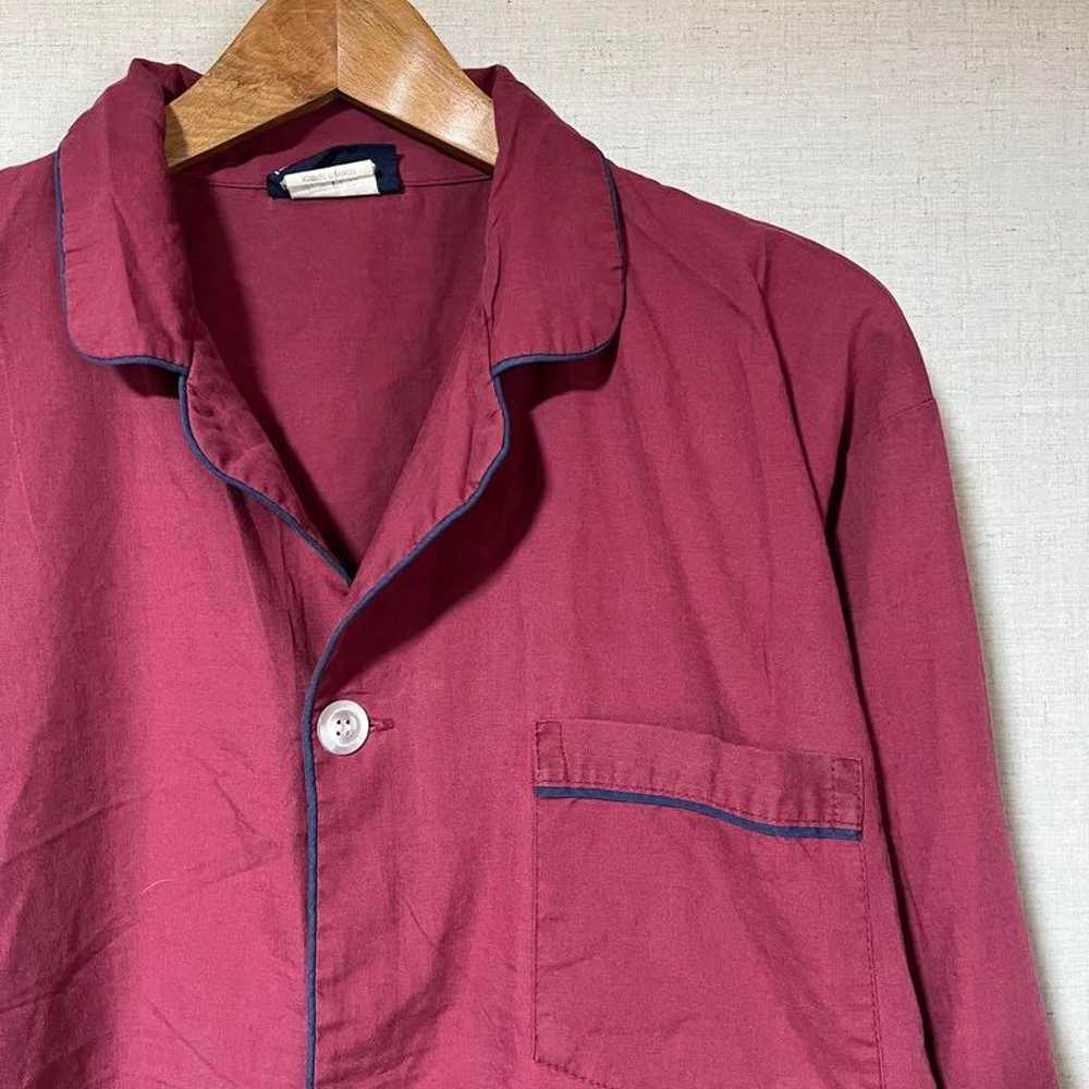 Vintage pajama shirt open collar oversized unisex. - image 1