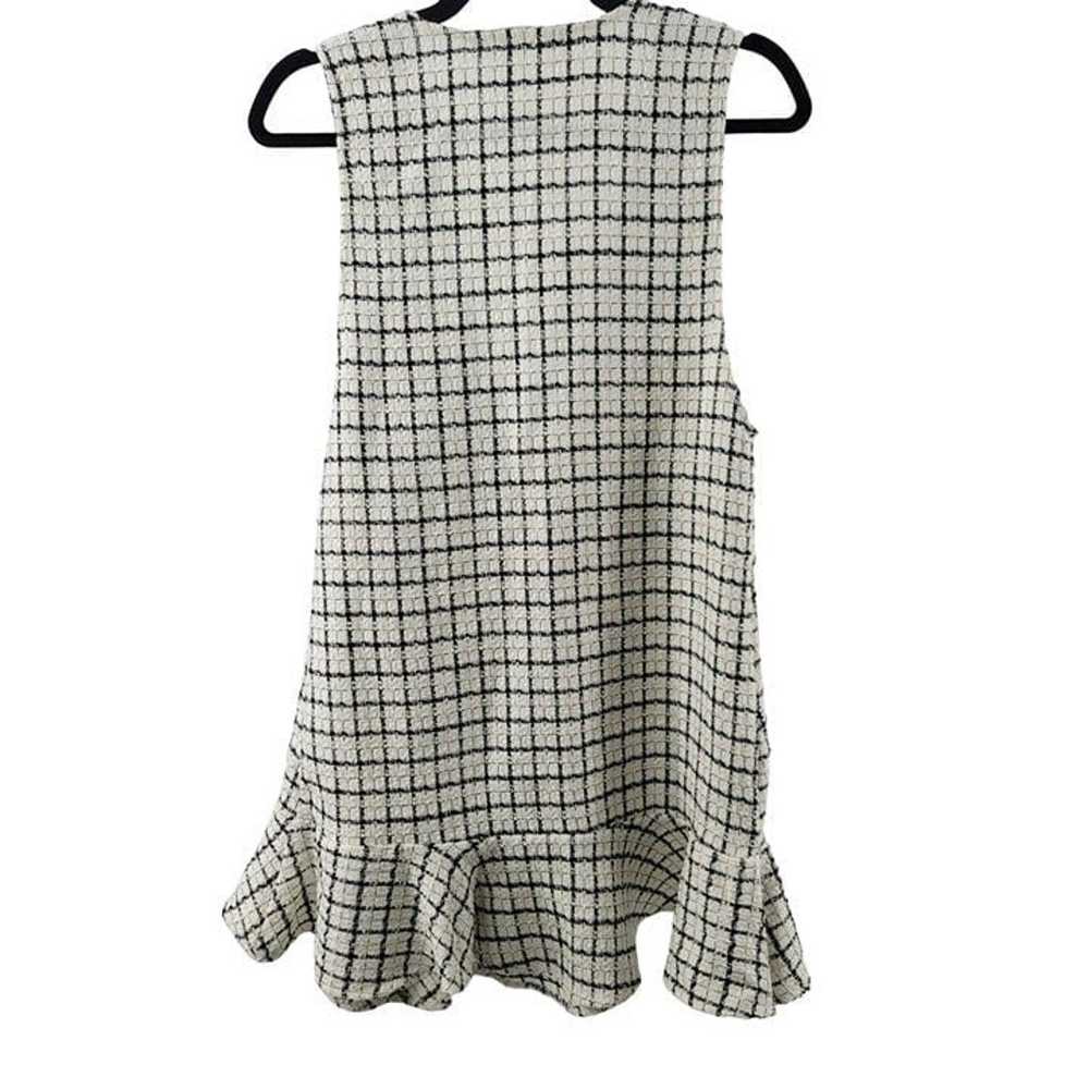 Zara Dress Plaid Buttoned Textured V-Neck Blogger… - image 7