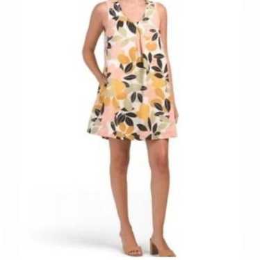 Rachel Zoe Linen Floral Dress Size Large