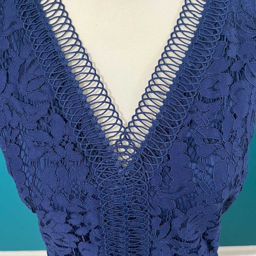 Thalia Sodi Lace Dress size 14 Blue - image 2