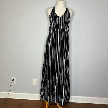 Maurices- Black & White Striped Maxi Dress