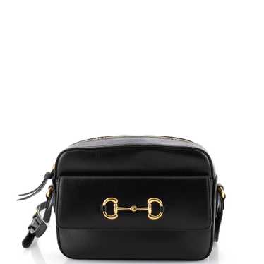 GUCCI Horsebit 1955 Flap Pocket Camera Bag Leather