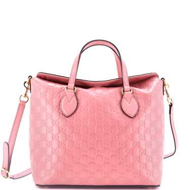 GUCCI Signature Fold Over Tote Guccissima Leather 