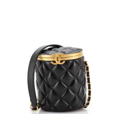 CHANEL Crown Box Vanity Bag Quilted Lambskin Mini