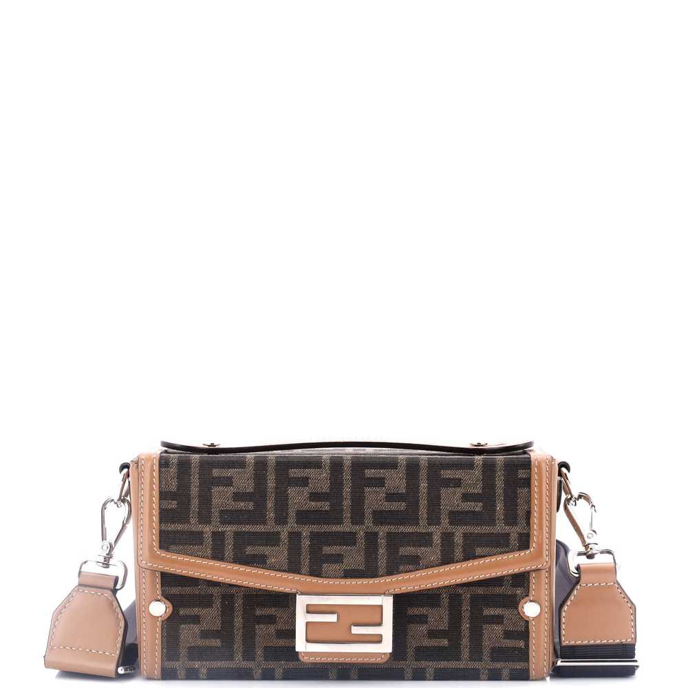 FENDI Baguette Soft Trunk Bag Zucca Canvas and Le… - image 1